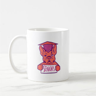 French Bulldog Senior Graduation Cute Dog Coffee Mug