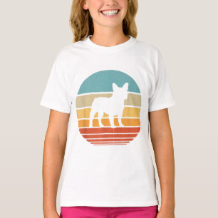 French Bulldog Silhouette 60s 70s Gift Dog Lover T-Shirt