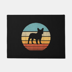 french bulldog   silhouette 60s 70s gifts dog doormat