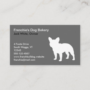 French Bulldog Silhouette Business Card