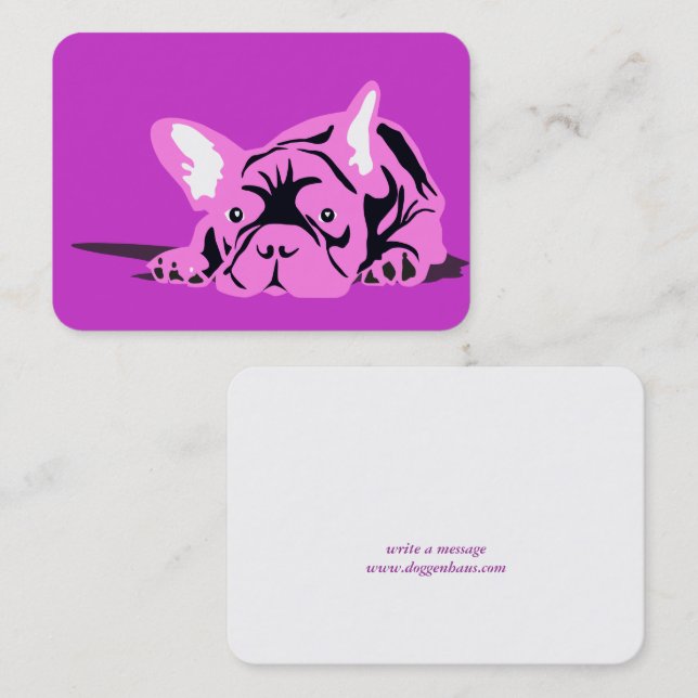 French Bulldog Silhouette Business Card (Front/Back)