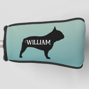 French Bulldog Silhouette Custom Name Golf Head Cover