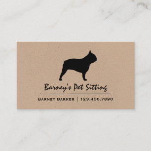 French Bulldog Silhouette   Frenchie Dog Business Card