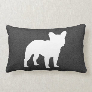 French Bulldog Silhouette Frenchie Dog Lumbar Cushion