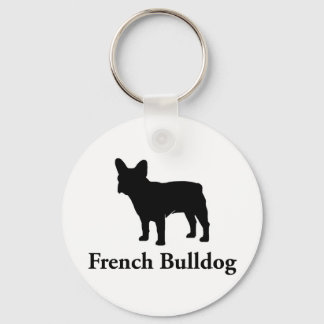 French Bulldog Silhouette Key Ring