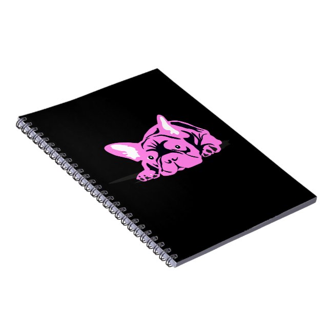 French Bulldog Silhouette Notebook (Right Side)