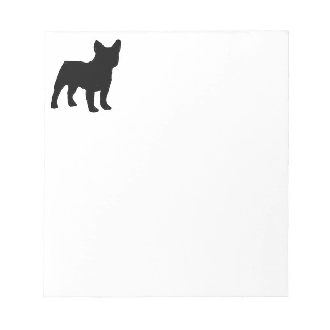 french bulldog silhouette notepad (Front)