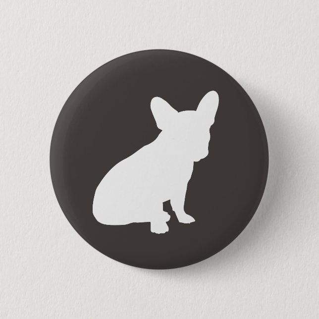 French Bulldog Silhouette Party 6 Cm Round Badge (Front)