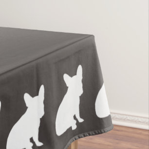 French Bulldog Silhouette Party Tablecloth