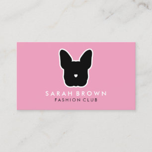 French Bulldog Silhouette Pet Club Business Card