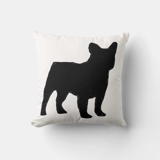 french bulldog silhouette pillow (Front)