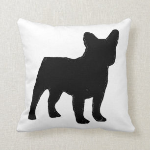 french bulldog silhouette pillow