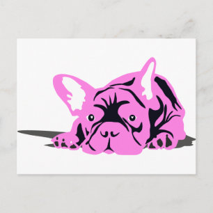French Bulldog Silhouette Postcard