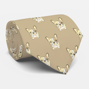French Bulldog Silhouette Tie