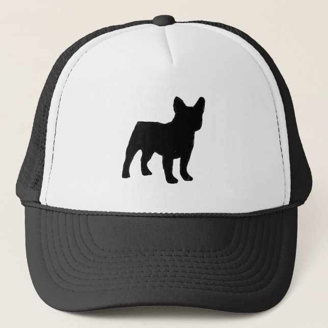 french bulldog silhouette trucker hat (Front)