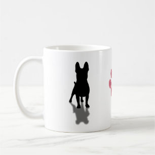 French Bulldog Silhouette with Personalised Paw Coffee Mug