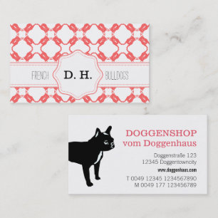 French Bulldog Silhouettes pattern Business Card