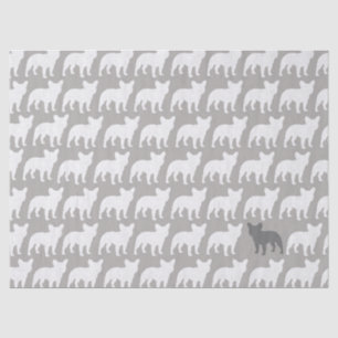 French Bulldog Silhouettes Pattern Tissue Paper