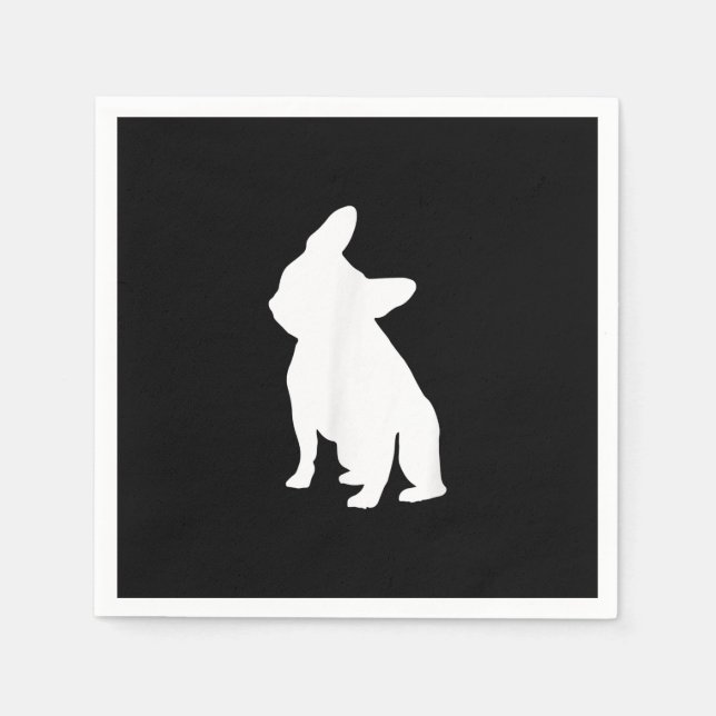 french bulldog simple | frenchie cute gift napkin (Front)