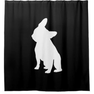 french bulldog simple   frenchie cute gift shower curtain