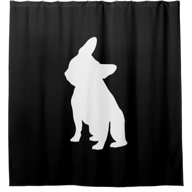 french bulldog simple | frenchie cute gift shower curtain (Front)