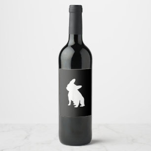 french bulldog simple   frenchie cute gift wine label