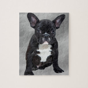 French Bulldog Sitting Watercolor Oil Painting Jigsaw Puzzle