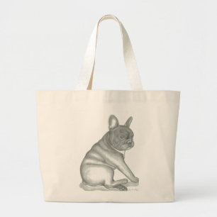 French Bulldog sketch tote