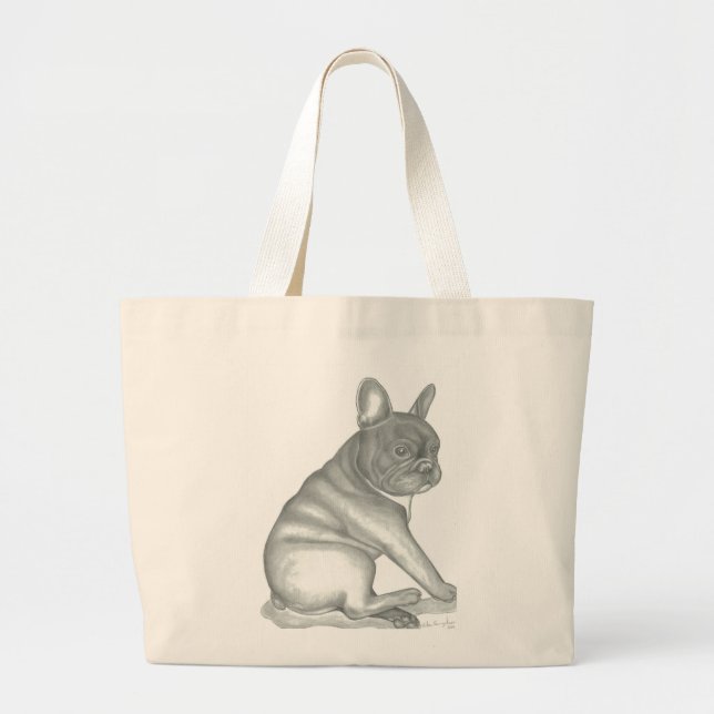 French Bulldog sketch tote (Front)