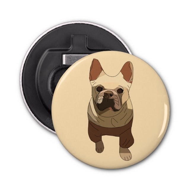 French Bulldog, Soft Peach Bottle Opener (Front)
