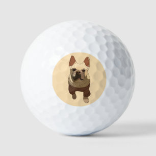French Bulldog, Soft Peach Golf Balls