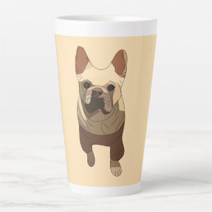 French Bulldog, Soft Peach Latte Mug