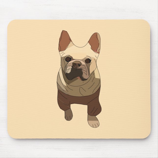 French Bulldog, Soft Peach Mouse Mat (Front)