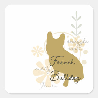 French Bulldog Square Sticker