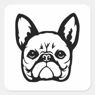 French Bulldog Square Sticker