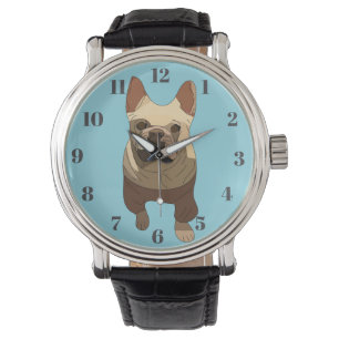 French Bulldog Square Wall Clock Watch