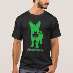 French Bulldog St Patricks Day Boys Girls Shamrock T-Shirt