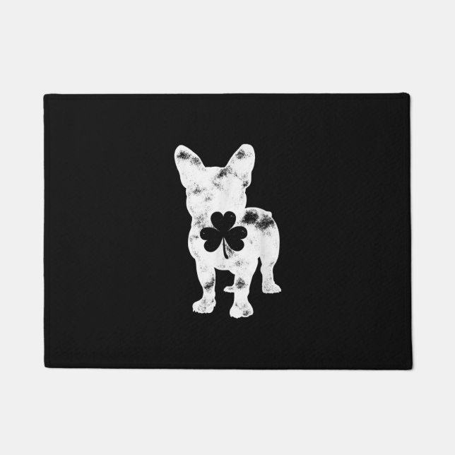 french bulldog st patricks day gift doormat (Front)