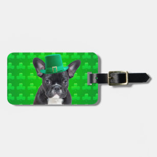 French Bulldog St Patrick's Day Luggage Tag