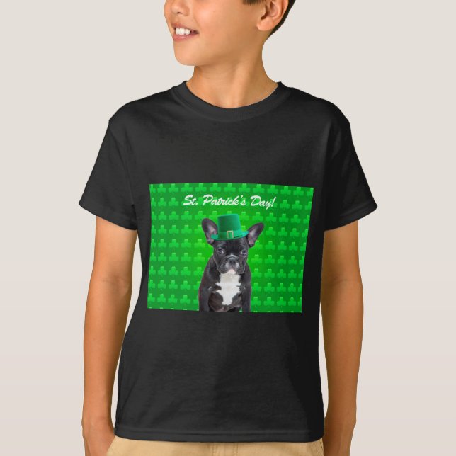 French Bulldog St Patrick's Day T-Shirt (Front)