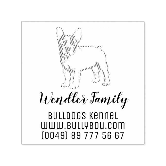 french bulldog stamp (Design)