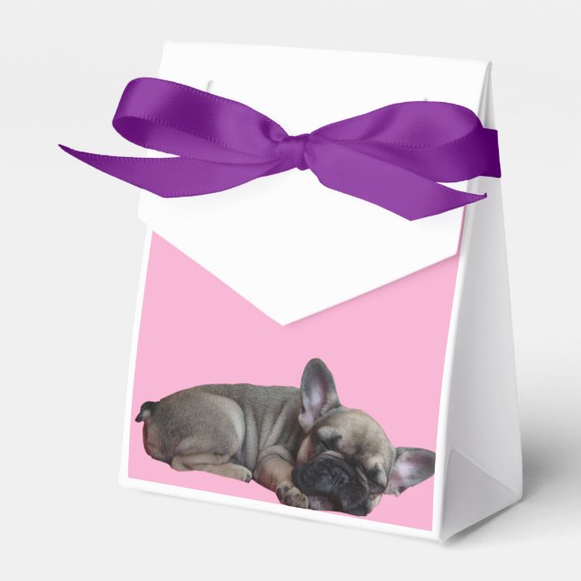 French Bulldog Stars French Bulldog Favour Box (Front Side)