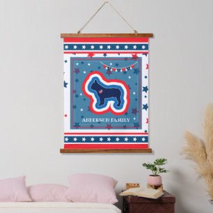 French Bulldog Stars Red White And Blue 4th July Hanging Tapestry