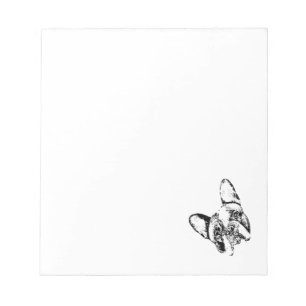 French Bulldog Stencil Head Tilt Notepad
