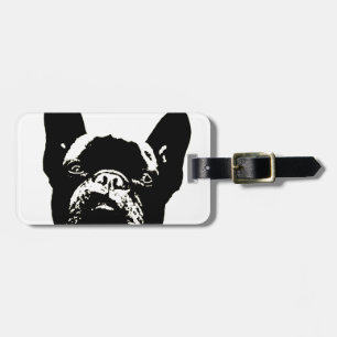French Bulldog Stencil Luggage Tag