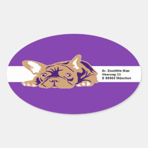 French Bulldog Sticker with text