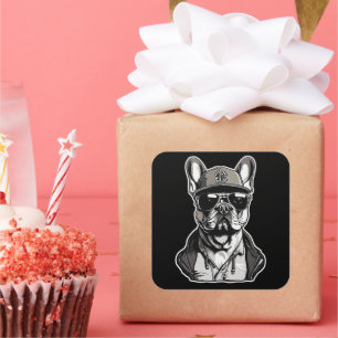 French Bulldog Streetwear Square Sticker