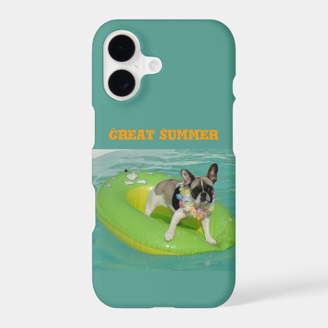 French Bulldog Summer French Bulldog iPhone Case (Back)