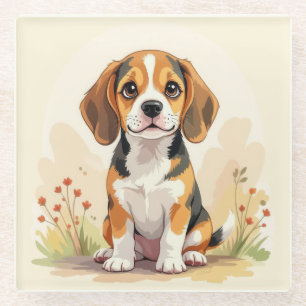 French Bulldog Tan Fawn-Colored Cute Frenchie Dog Glass Coaster