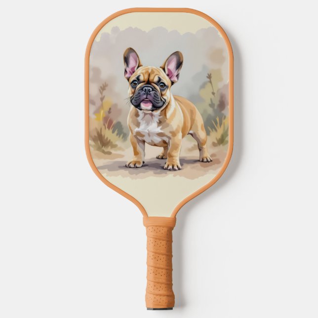 French Bulldog Tan Fawn-Colored Cute Frenchie Dog Pickleball Paddle (Front)